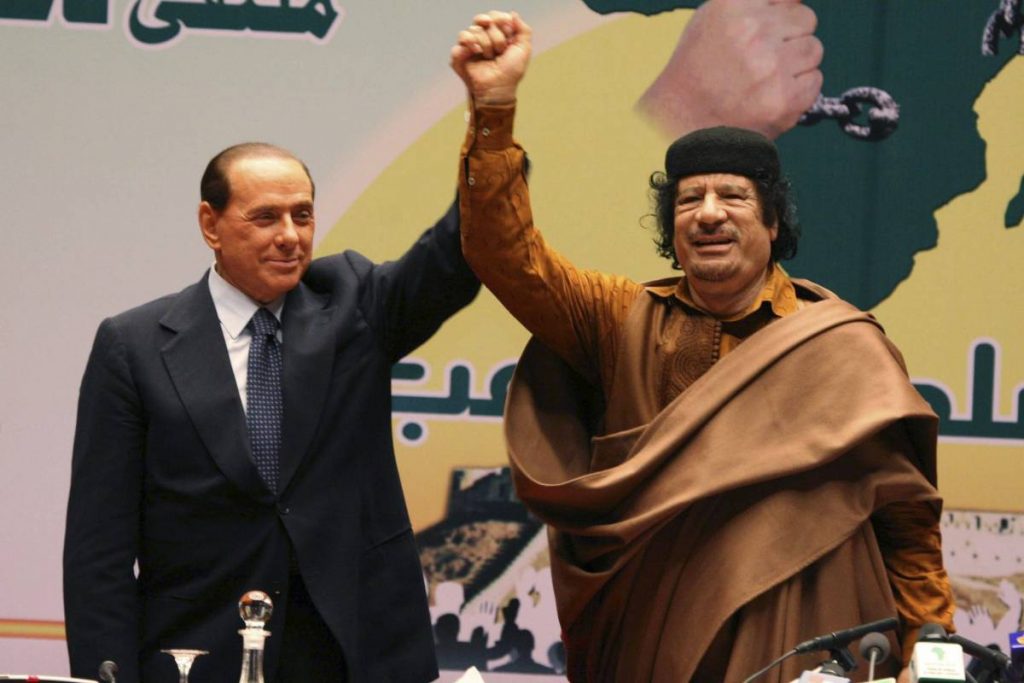 berlusconi e gheddafi